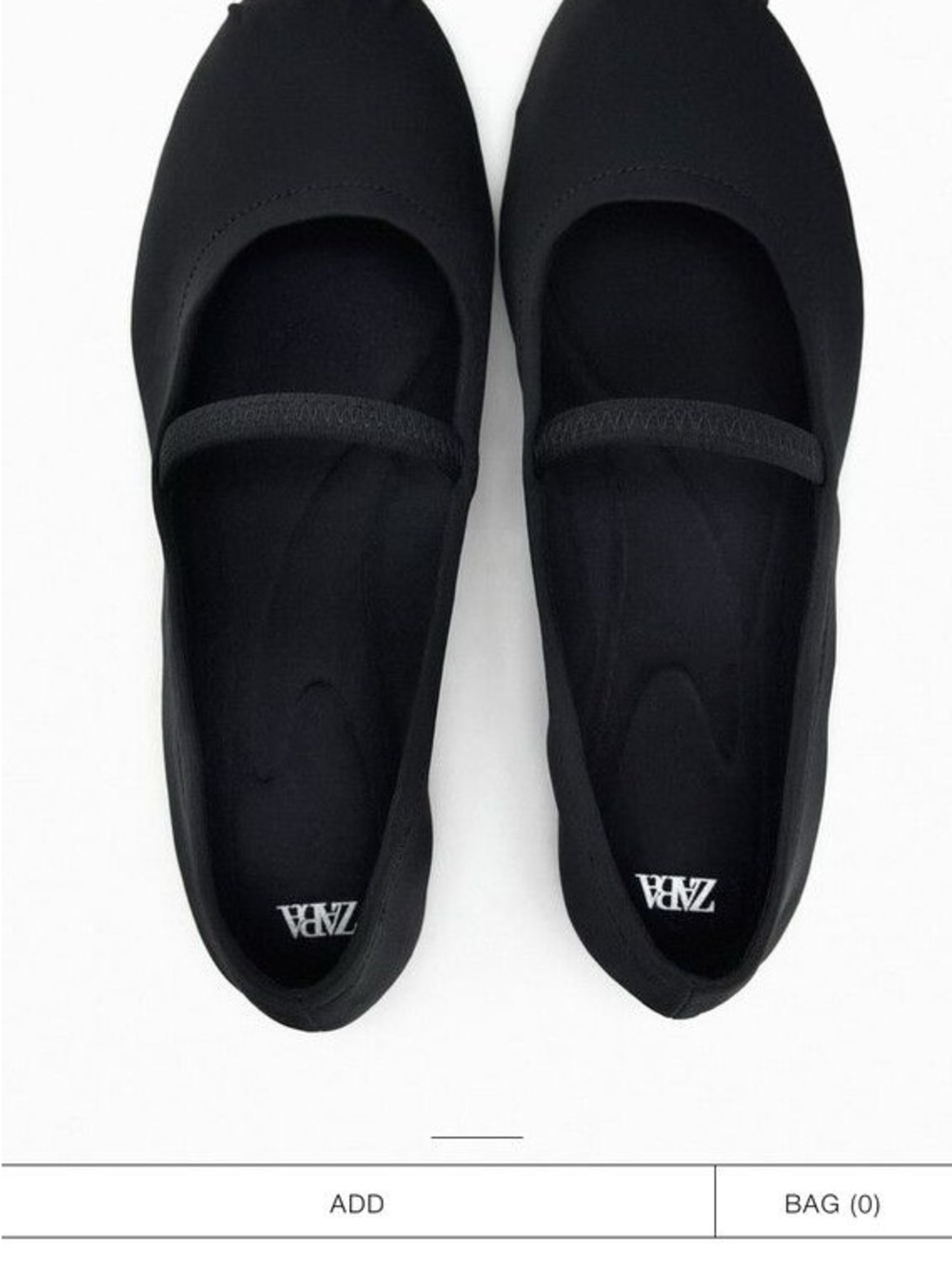 ZARA Black Elastic-Strap Ballet Flats -Brand new No 🏷️ - Picture 4 of 4